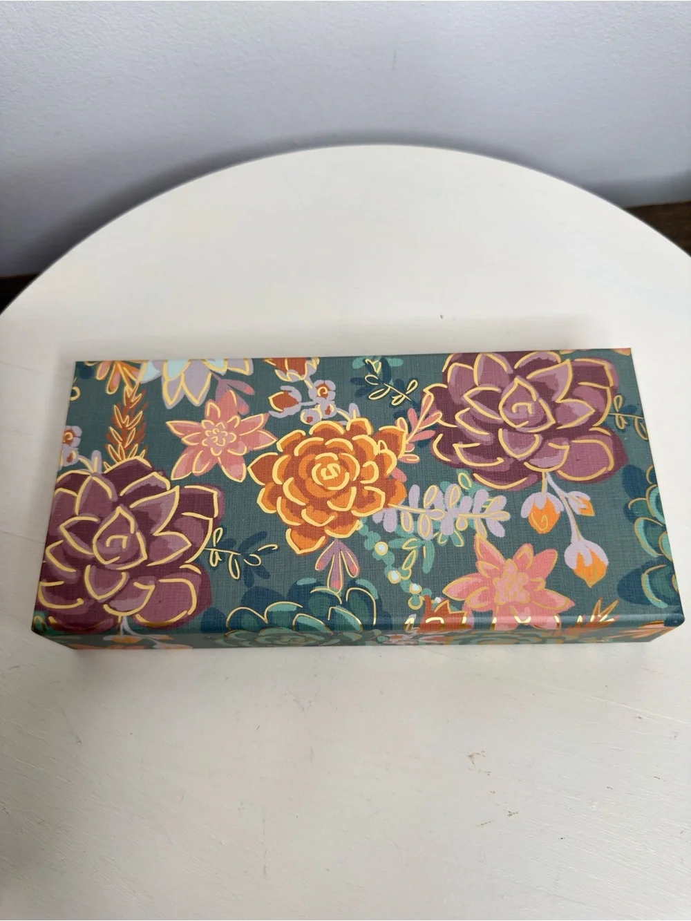 Molly & Rex Floral Succulent Print Storage Box